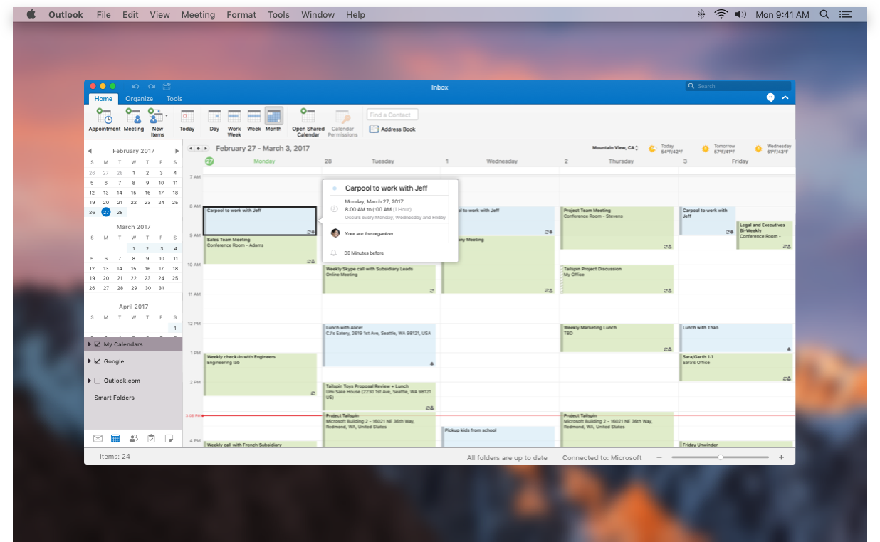 how to open icloud calendar in outlook 360 for mac